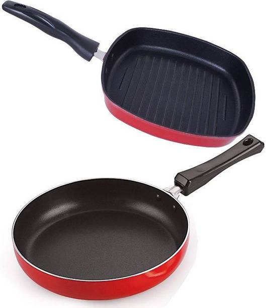 NIRLON Non-Stick Coated Highly Durable Aluminium Cookware Utencils Combo Gift Set Offer Non-Stick Coated Cookware Set