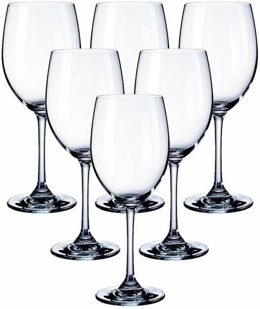 BESTAQUA (Pack of 6) crystal big wine Glass Set Wine Glass