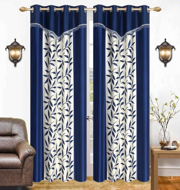 DEHATI STORE 213 cm (7 ft) Polyester Room Darkening Door Curtain (Pack Of 2)