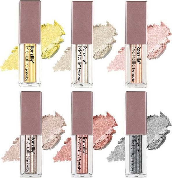 RONZILLE Metallic Liquid Eyeshadow (Pack of 6) 3 ml