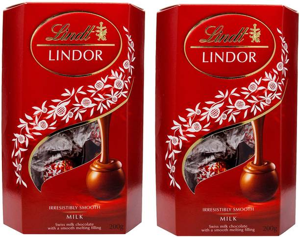 लिंड Exotic Milk Truffles Chocolate Gift Box - 200 Grams Pack of 2 ट्रफल्स