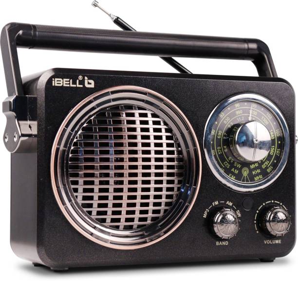 iBELL FM730BT Portable Radio with Bluetooth Speaker, USBSDMP3 Player & Dynamic Speaker 3 Band, Black FM Radio
