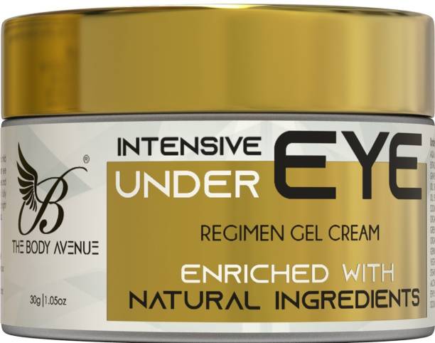 The Body Avenue Intensive Under Eye Cream for Dark Circles, Puffiness with Green Tea, Lemon, Green Apple, Aloevera