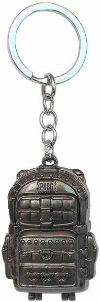 Relicon PUBG Game Level 3 Backpack Bag Collectible (Design-2) Grey Metal Keychain for Car Bike Men Women Keyring Key Chain
