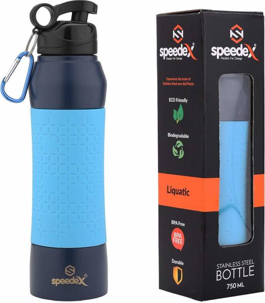 SPEEDEX Easy Grip Stainless Steel Fridge Water Bottle Office Sports School 750 ml बॉटल