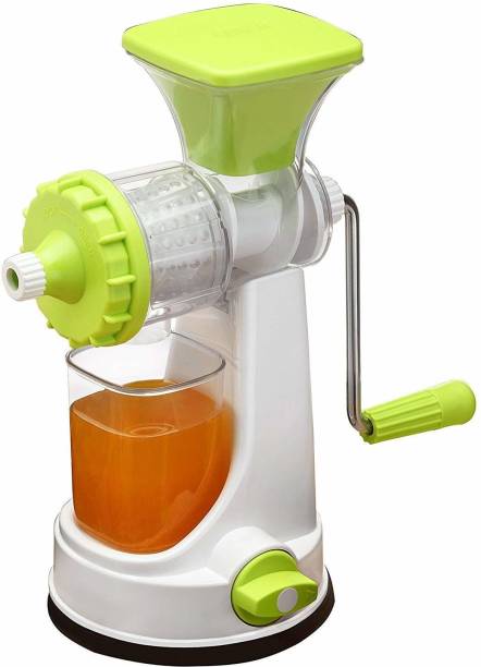 GeTrex Plastic Hand Juicer for Fruits and Vegetables with Steel Handle Vacuum Locking System,Shake, Smoothies,Travel Juicer for Fruits and Vegetables,Fruit Juicer for All Fruits,Juice Maker Machine Hand Juicer