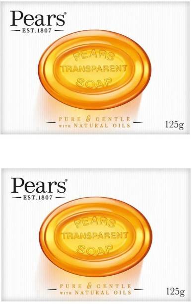 Pears Pure & Gentle With Natural Oils 125g (250g, Pack of 2)