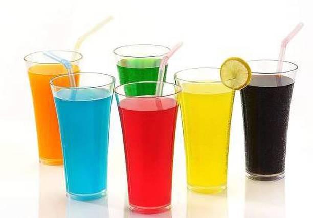 MR Products (Pack of 6) Cool Glass Set of 6 Water Glass / Juice Glass / Drinking Glass Set Glass Set Water/Juice Glass