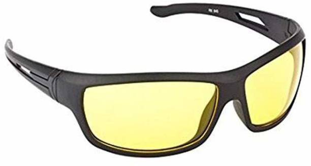 VVG TRADERS Night Vision HD Glass Cycling Goggles (Yellow) Cycling Goggles Cycling Goggles