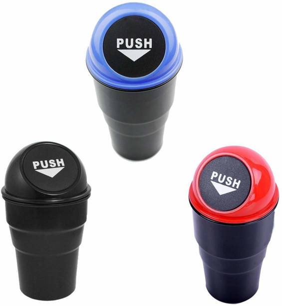 TOPHAVEN Mini Car Dustbin Trash Bin Rubbish/Compact Car Garbage Bin/Car Storage Bucket Trash Box/Dust Case Holder Bin/Car Car Trash Bin Bag