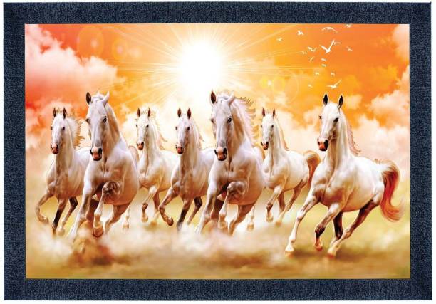 SAF AF 7 Horses Framed Digital Reprint 11 inch x 14 inch Painting