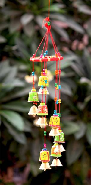 Craft Junction Handcrafted Rajasthani Round Bells Design Wall Hanging Toran Main Door Hnager Decorative Showpiece  -  50 cm