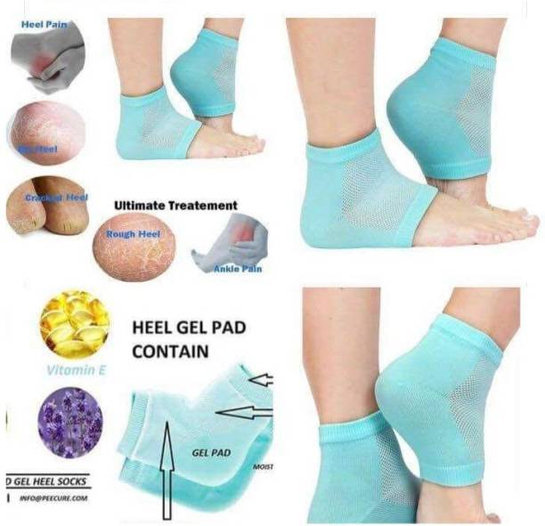 infinitydeal (vx-052)Foot Cracked Heel Repair Foot Treatment Heel Protector(BLUE) Heel Support