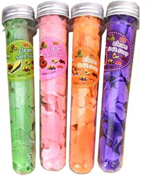 Somapa 4 box Paper Soap Clean Soft Bath For Travel in flavour Design Tube Shape Bottle