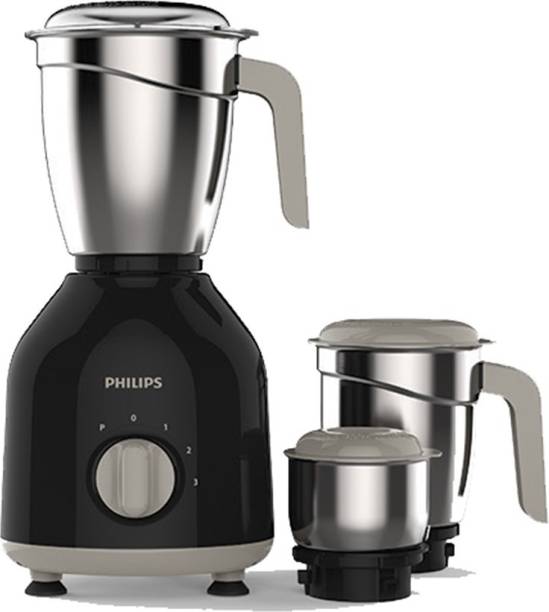 PHILIPS by Phlips HL7756/00 Daily Collection 750 W Mixer Grinder (3 Jars, Black)