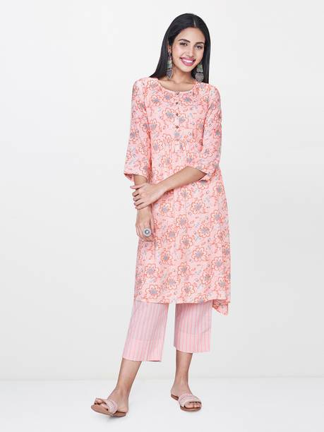 Global Desi Rust Butti-Print Viscose Dress main image 1
