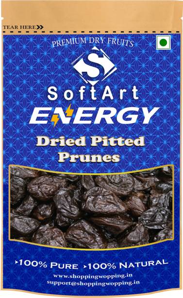 Soft Art Energy Dried Pitted Prunes, Premium Californian Dried Plum Vacuum Pack Prunes