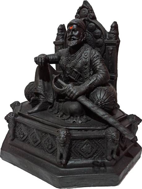 S A Gifts Chhatrapati Shivaji Maharaj The Legend of Maharashtra Statue (Size : 8 inch) Decorative Showpiece  -  6 cm
