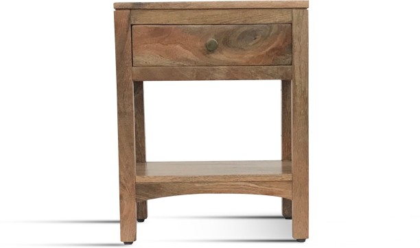 Grey Finish Wooden Turned Legs Nightstand Side End Table with Drawer by eHomeProducts