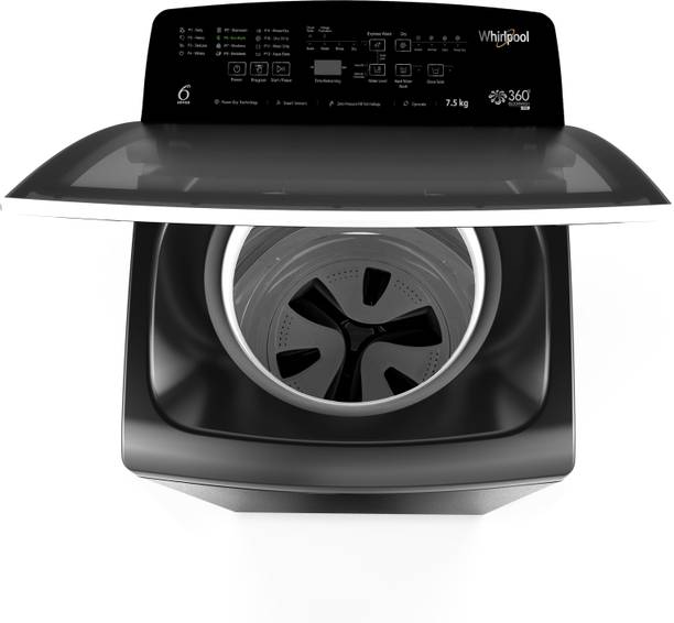 Whirlpool 7.5 kg 5 Star, Inverter,With Hard water wash Fully Automatic Top Load Washing Machine Grey