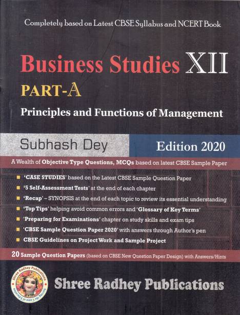 Business Studies for Class 12 (Part-A) Principles and Functions of Management (Examination 2020-2021)