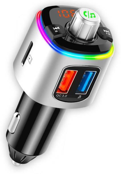 Crust v5.0 Car Bluetooth Device with FM Transmitter, Car Charger, Audio Receiver, MP3 Player, Adapter Dongle, Transmitter