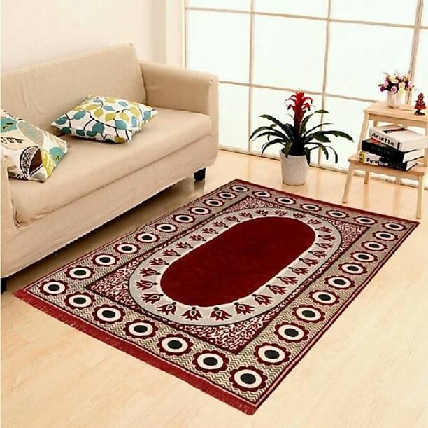 RS ENTERPRISES 6 cm  X 7 cm Cotton Carpet