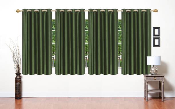 Home Edge 153 cm (5 ft) Polyester Room Darkening Window Curtain (Pack Of 4)