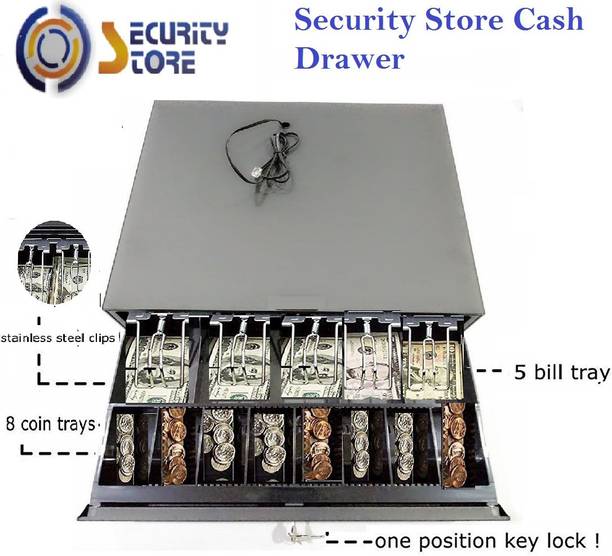 Security Store 13 Compartments metal cash drawer