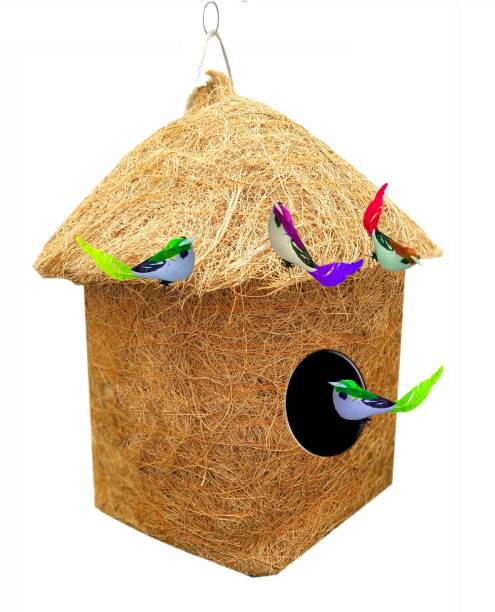 LIVEONCE 4 birds with compact classic hut -STRONG Bird House