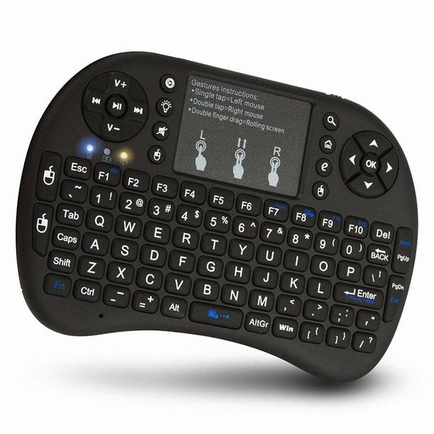 Meraki Wonder Wireless Touchpad Keyboard with Mouse, Ergonomically Design Easy to Carry Compatible with All Smart TV, Xbox, Laptop, Tablet, Android, iOS & Windows Device Bluetooth, Wireless Standard Multi-device Keyboard Compatible with Desktop, Laptop, Mac