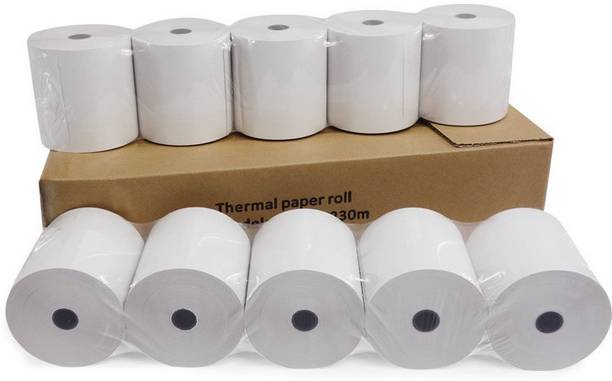 SWAGGERS 57mm White Thermal paper rolls-25 meter set of 10 rolls Thermal Cash Register Paper