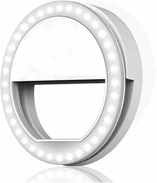 curve creation Rechargeable Selfie Enhancing Portable Ring Light with Three Modes and Thirty Six LED for Making Like and TIK-Tok Videos in Dark Compatible with All Devices Ring Flash