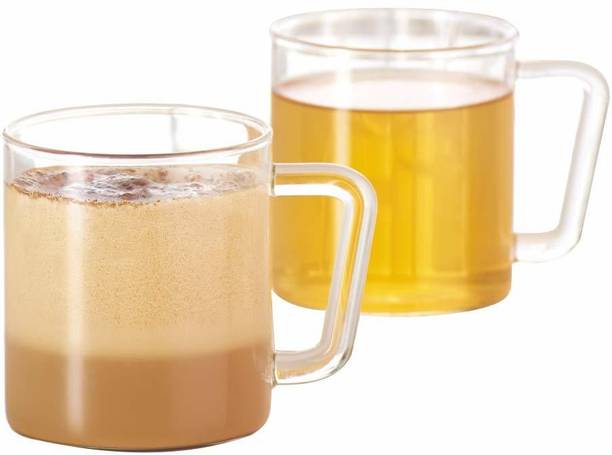 BOROSIL Vision Classic Tea N Coffee Glass Set Of 4 - Microwave Safe, ग्लास मग