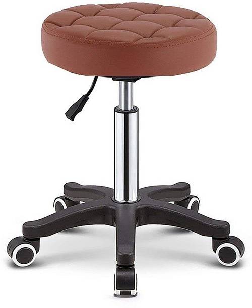 Finch Fox Height-Adjustable Swivel Bar Stool/Salon Chair/Doctor Stool/Medical Stool/Spa Chair/Restaurant Chair/Stool for Kitchen/Stool for Musicians (Brown) Leatherette Bar Chair