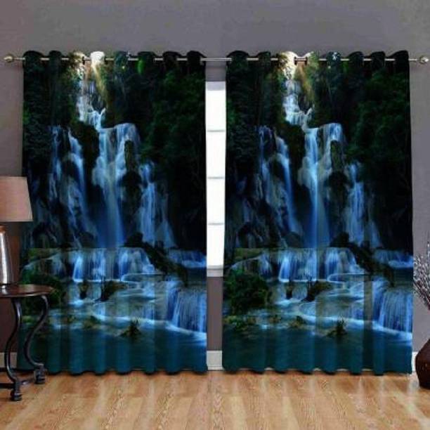 Gyanti texture 213.4 cm (7 ft) Jacquard Semi Transparent Door Curtain Single Curtain