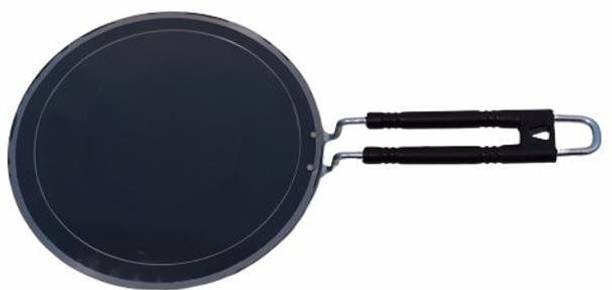 LooksGood 100 % Iron Tawa with stainless handle. Tawa 25 cm diameter (Iron) तवा 24.5 cm डायमीटर