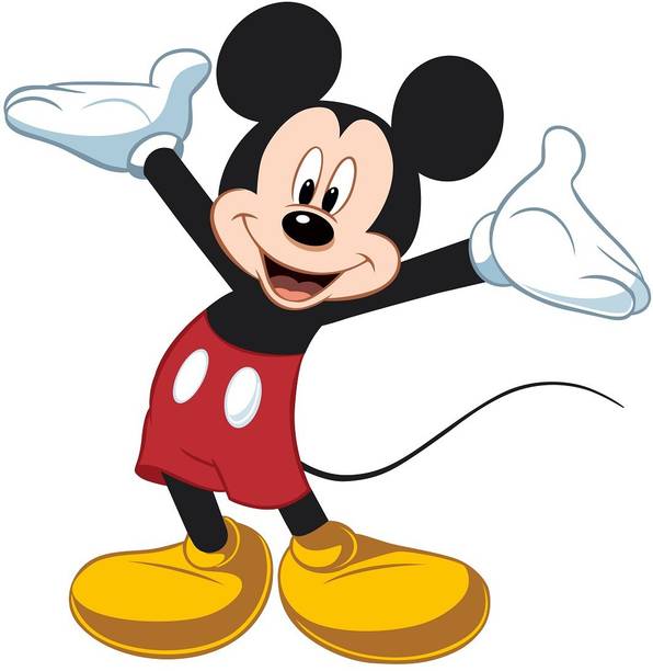 Zampyy 60 cm Micky Mouse Large Vinyl Wallsticker(60 cm x 60 cm) Self Adhesive Sticker