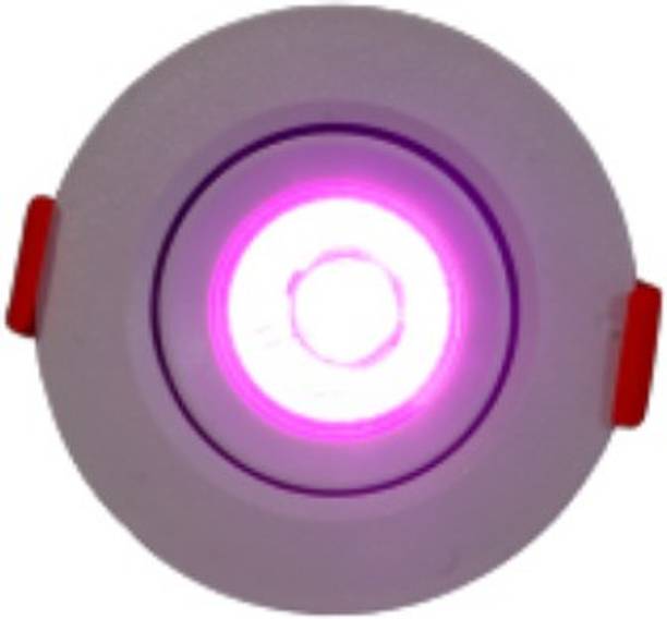 D'Mak LED Ceiling COB Spot Light - 3 Watt - Round - Pink (Pack Of 1) | 3w cob Light || led Lights for Decoration | Recessed Ceiling Light Ceiling Lamp
