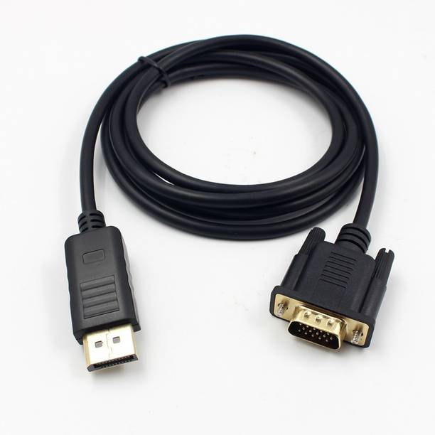 microware VGA Cable 1.5 m Displayport To Vga Converter Dp Male To Vga Male Cable Adapter 1080P Display Port Connector For Laptop Desktop Table Pc.