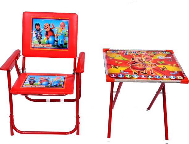 Demya king of steel Best for Your Children Love Kids Height Adjustable Study Table & Chair Set Standard Quality Metal Desk Chair