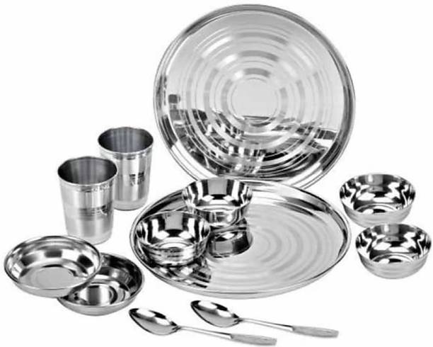 KIARAA Pack of 12 Steel dmark Dinner Set
