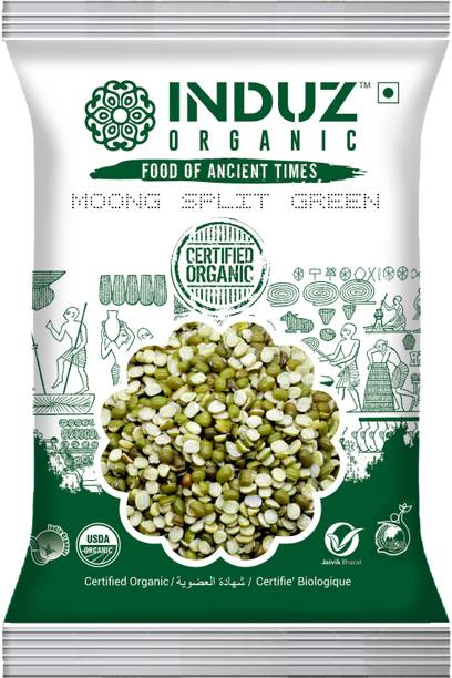 INDUZ ORGANICS Organic Green Moong Dal (Split)