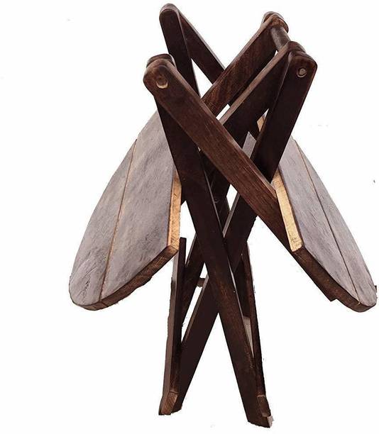 NextNewBetter wooden folding round stool like mini coffee table. Living & Bedroom Stool Engineered Wood Side Table