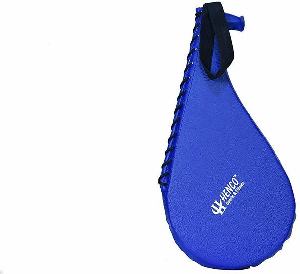 HENCO PU Bolley - Single Fan Pad for Martial Art, 46 cm x 4 cm (Blue) Striking Pad
