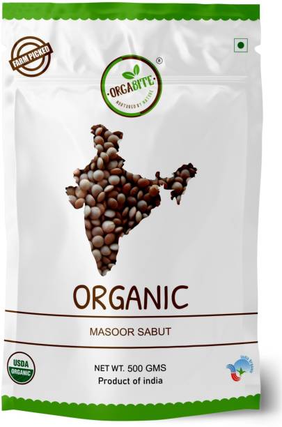 ORGABITE Organic Brown Masoor Dal (Whole)