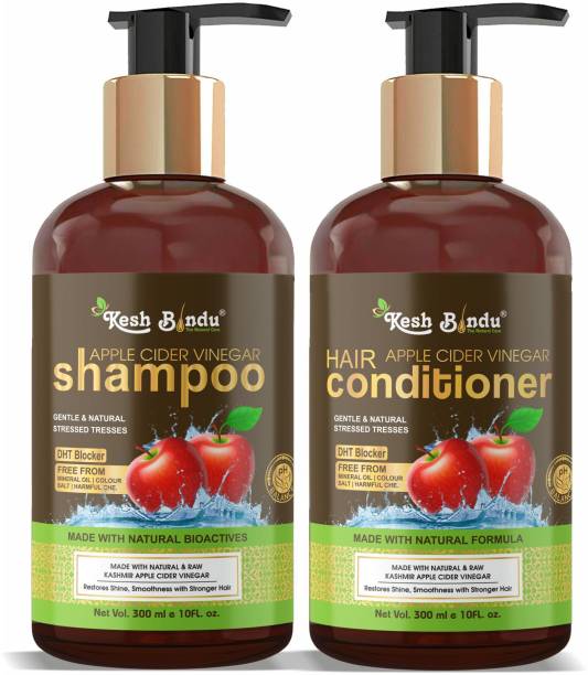 KeshBindu Apple Cider Vinegar Shampoo 300ml & Hair Conditioner 300ml Combo Kit