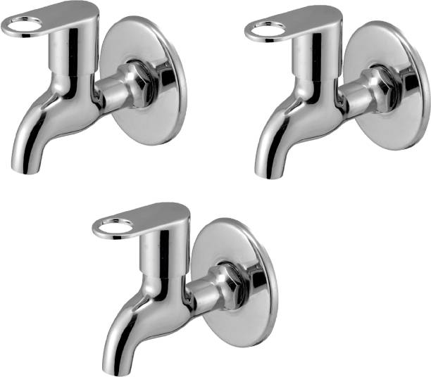 Prestige Prime Bib Cock Without permis Pack Of 3 Finish Chrome platet Tap Made Of Brass Faucet Bib Cock Bathroom Tap Bib Tap Faucet