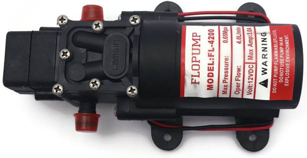 Electronic Spices 12V DC Fresh Water Pressure Diaphragm Pump Self Priming Sprayer Pump with Pressure Switch 4 L/Min 1.0 GPM 80 PSI for RV Camper Marine Boat Diaphragm Water Pump