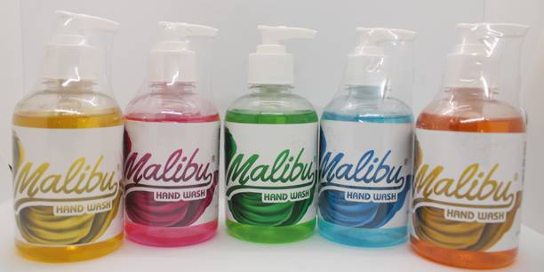 Malibu Hand Wash 250 ML - COMBO OF 5 Hand Wash Pump Dispenser